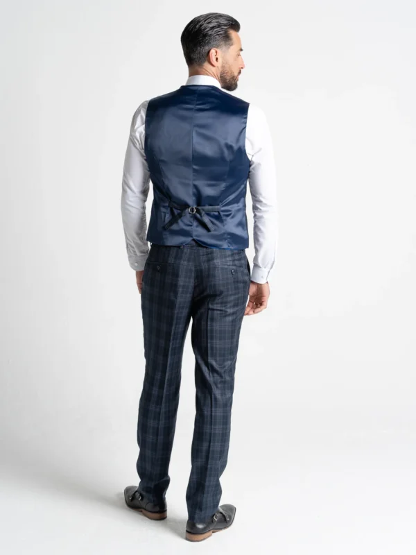 Charles - Navy Blue with Black and Lilac Checks 25 Charles - Navy Blue with Black and Lilac Checks