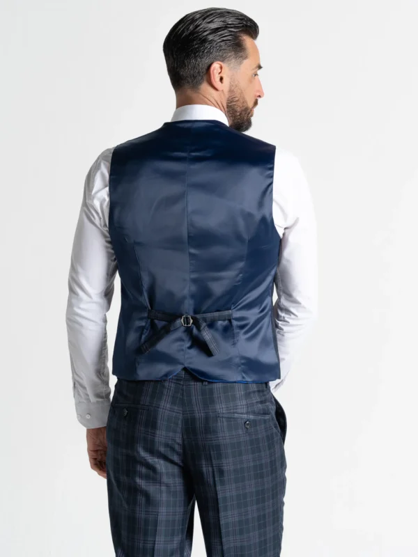 Charles - Navy Blue with Black and Lilac Checks 26 Charles - Navy Blue with Black and Lilac Checks