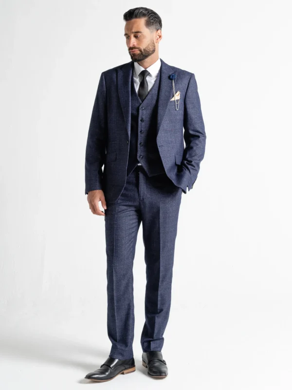 Charles - Blue Tweed Three Piece Suit 11 Charles - Blue Tweed Three Piece Suit