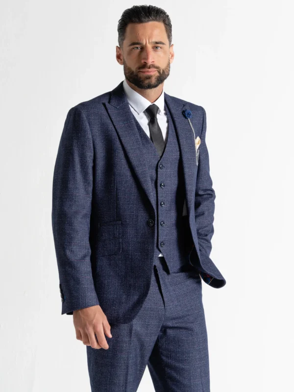 Charles - Blue Tweed Three Piece Suit 12 Charles - Blue Tweed Three Piece Suit