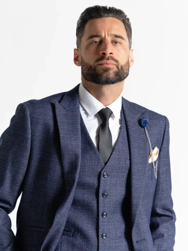 Charles - Blue Tweed Three Piece Suit 13 Charles - Blue Tweed Three Piece Suit
