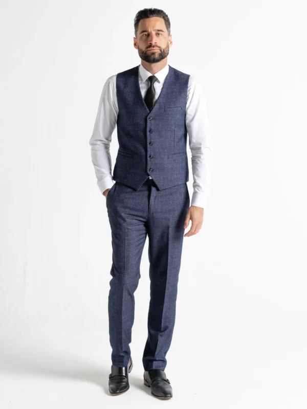 Charles - Blue Tweed Three Piece Suit 16 Charles - Blue Tweed Three Piece Suit