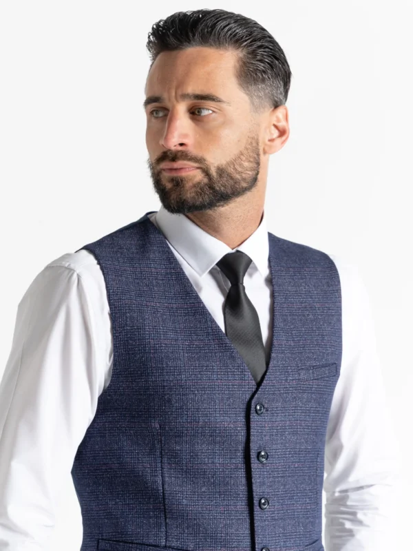Charles - Blue Tweed Three Piece Suit 18 Charles - Blue Tweed Three Piece Suit