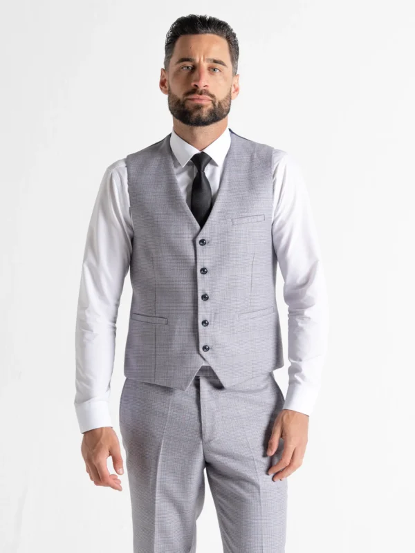 Charles - Soft Tweed Light Grey Three Piece Suit 17 Charles - Soft Tweed Light Grey Three Piece Suit