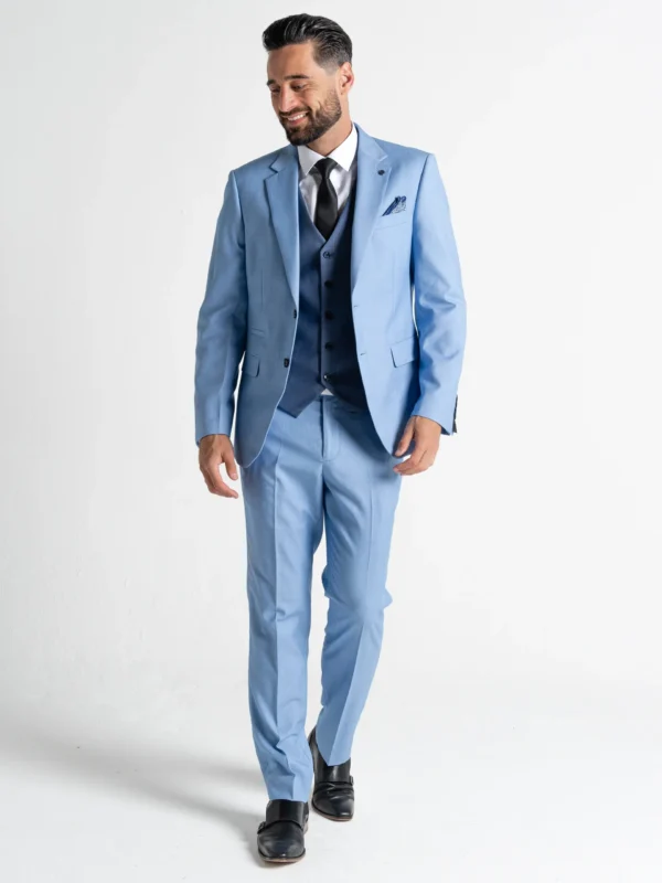 Charlie - Sky Blue Jacket With Blue Waistcoat 11 Charlie - Sky Blue Jacket With Blue Waistcoat