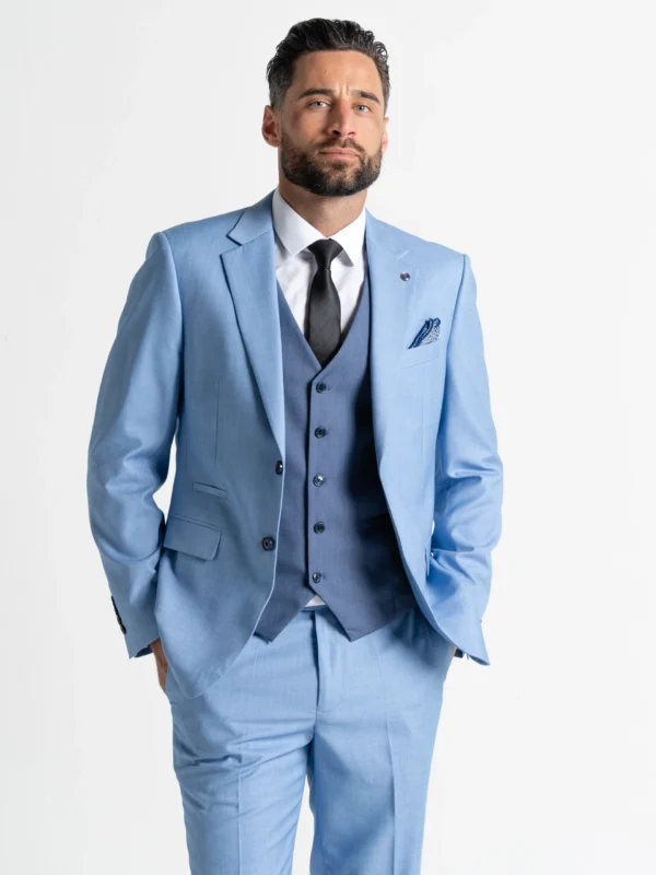 Charlie - Sky Blue Jacket With Blue Waistcoat 12 Charlie - Sky Blue Jacket With Blue Waistcoat