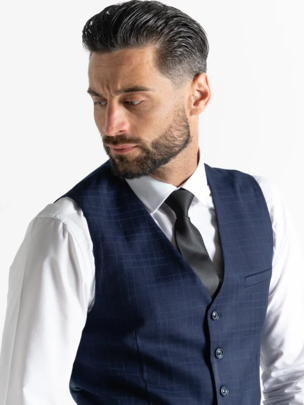 Chelsea - Deep Blue with Light Blue Checks