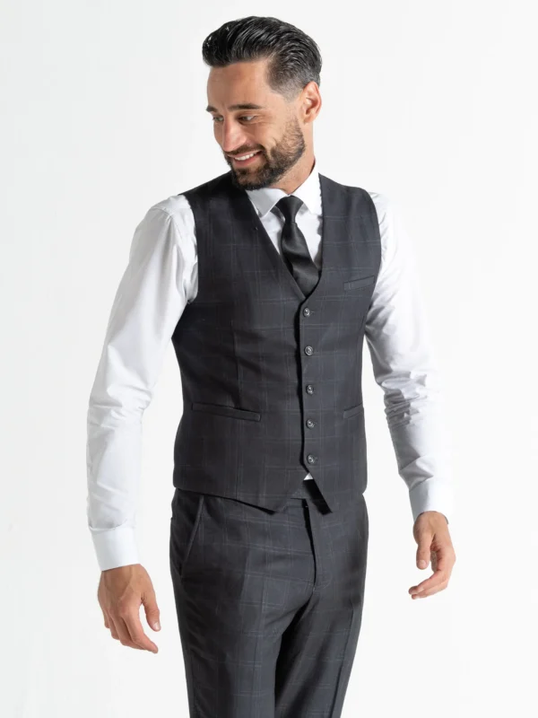 Chelsea - Charcoal with Light Grey Checks 23 Chelsea - Charcoal with Light Grey Checks