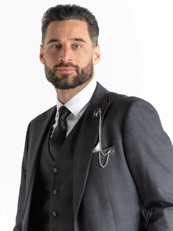 Chelsea - Charcoal with Light Grey Checks 16 Chelsea - Charcoal with Light Grey Checks