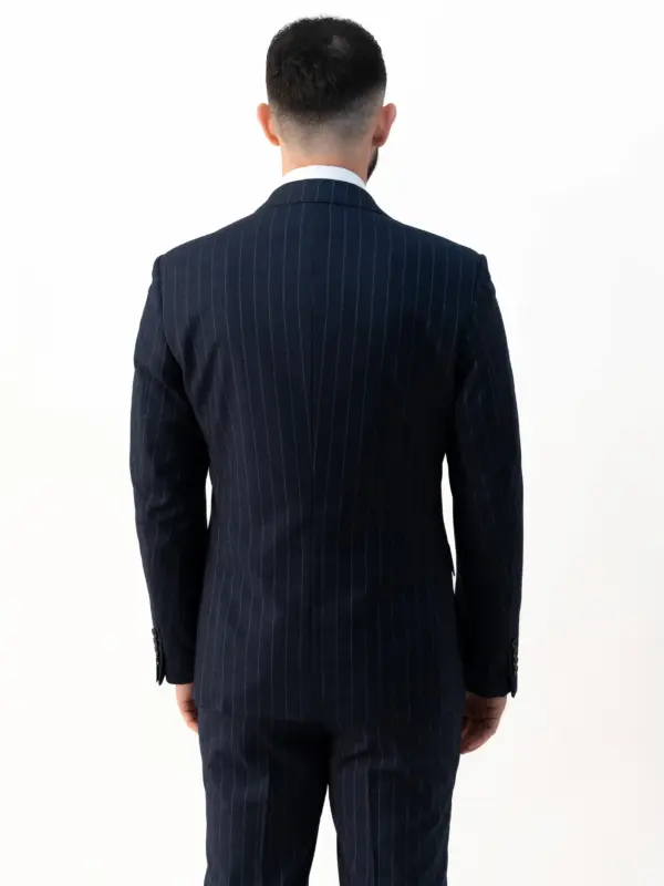 Connor - Navy Pinstripe Double Breasted Two Piece Suit 9 Connor - Navy Pinstripe Double Breasted Two Piece Suit