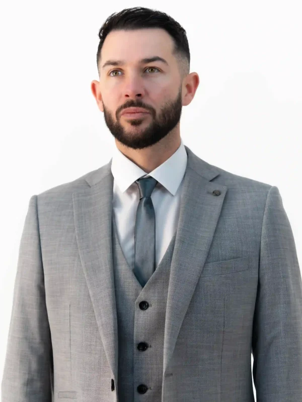 Edward - Silver Three Piece Suit 13 Edward - Silver Three Piece Suit