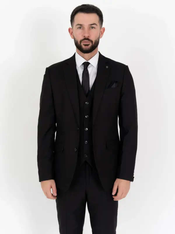 Henry - Black Three Piece Suit