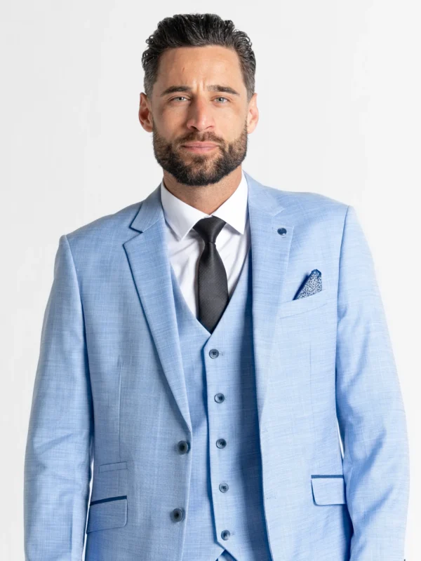 Henry - Azure Blue Three Piece Suit 13 Henry - Azure Blue Three Piece Suit