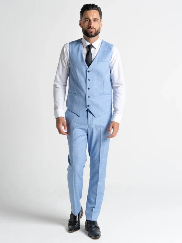 Henry - Azure Blue Three Piece Suit 16 Henry - Azure Blue Three Piece Suit