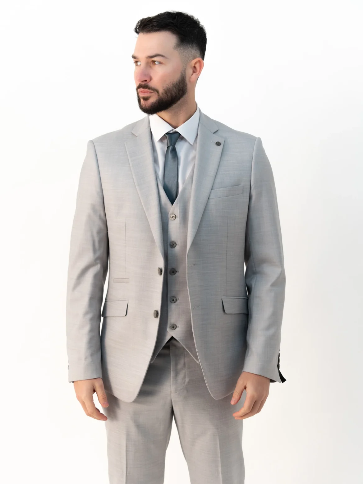 Henry - Light Grey Three Piece Suit - Image 2
