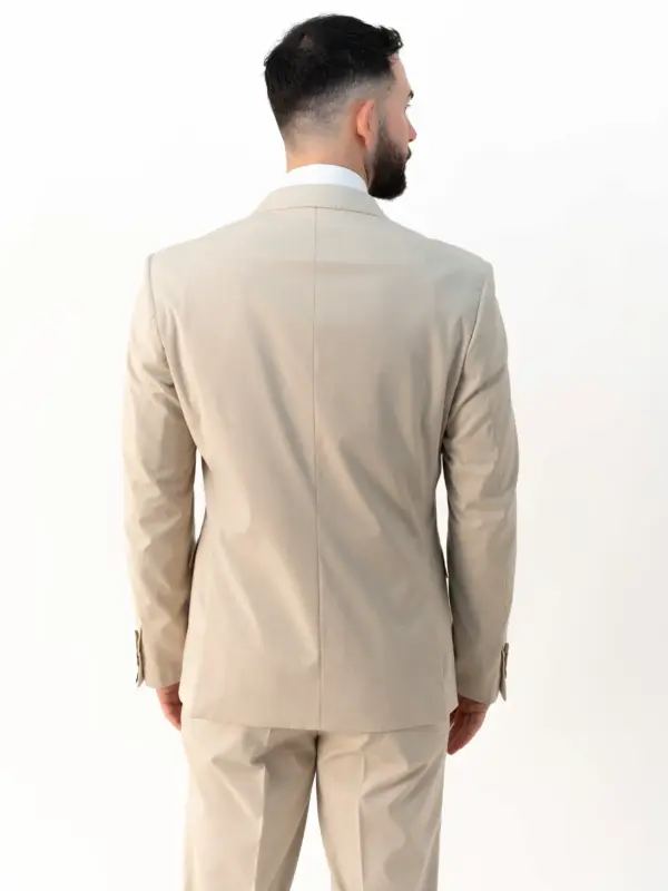 Issa - Stone Double Breasted Two Piece Suit