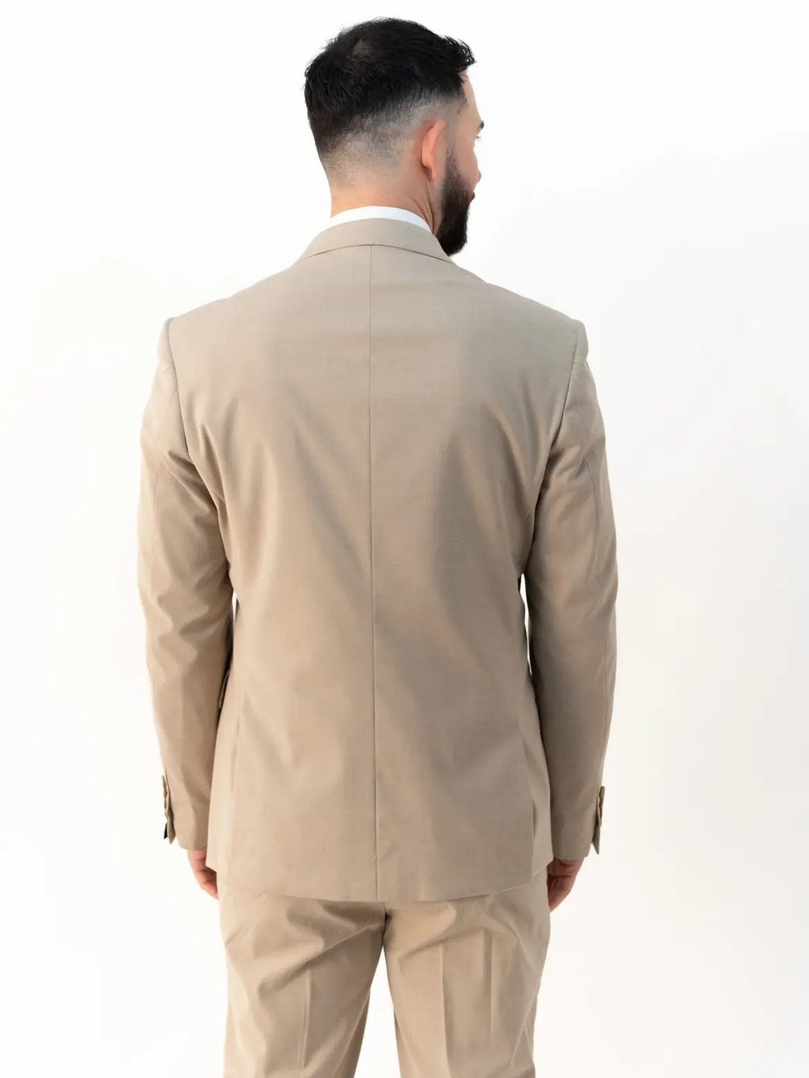 Issa - Camel Double Breasted Two Piece Suit - Image 4