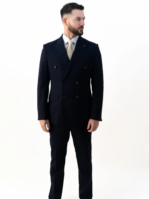 Issa - Navy Double Breasted Two Piece Suit