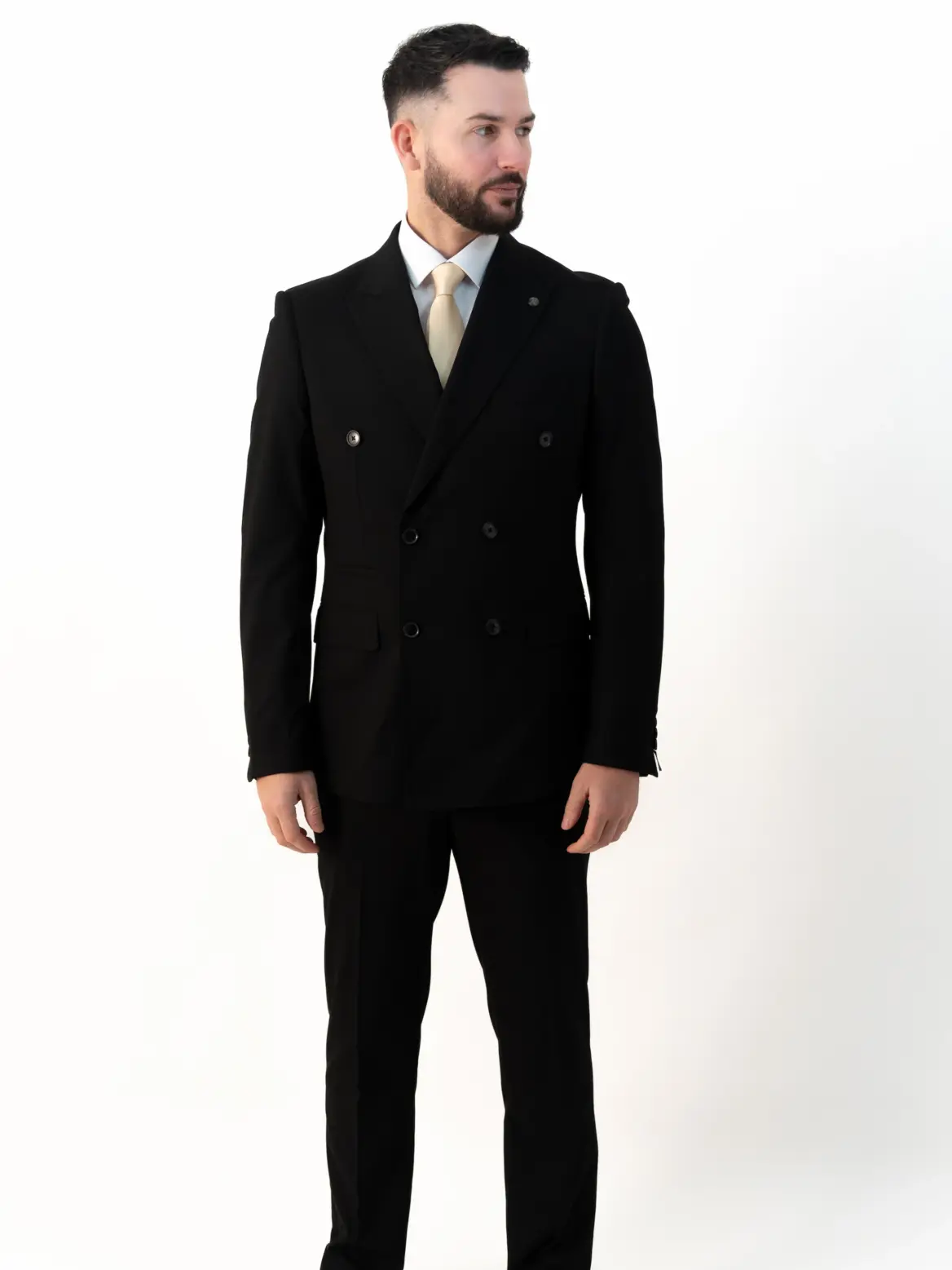 Issa - Black Double Breasted Two Piece Suit