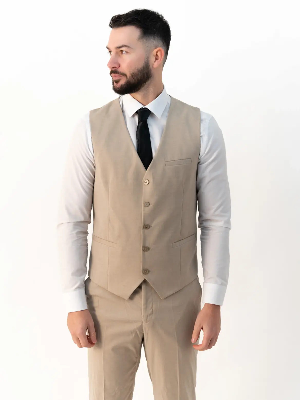 Jasper - Beige Three Piece Suit - Image 3