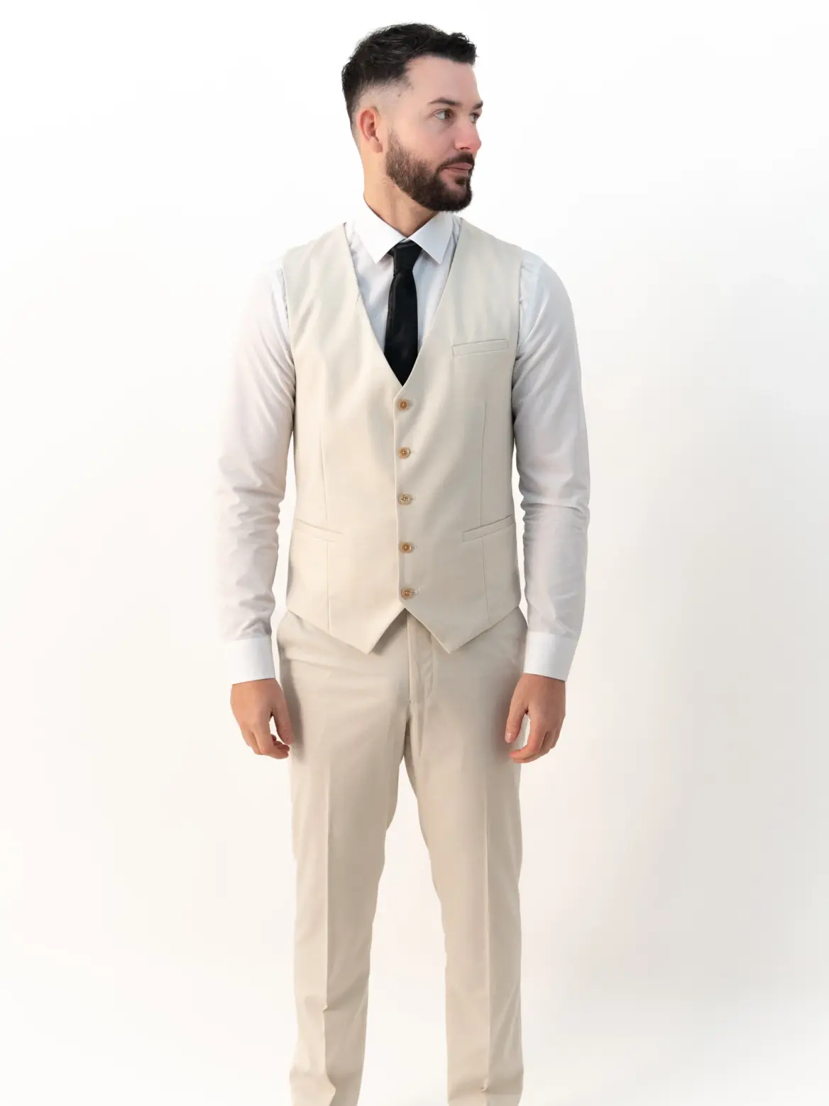 Jasper - Vanilla Three Piece Suit - Image 5