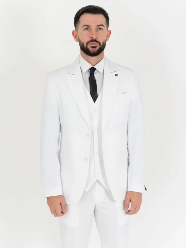 Jude - white three piece suit