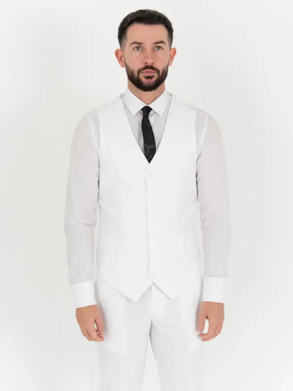 Jude - white three piece suit