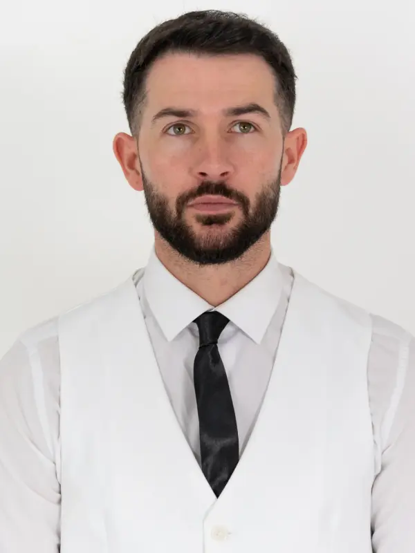 Jude - white three piece suit