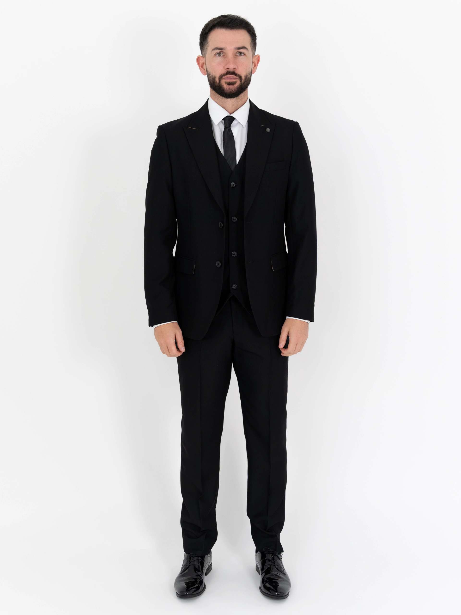 Jude - Black Three Piece Suit 1 Jude - black three piece suit