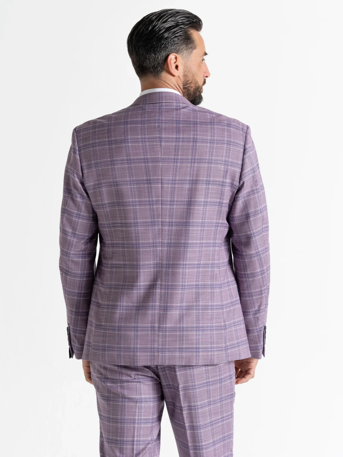 Kensington - Lilac with White and Navy Blue Checks - Image 5