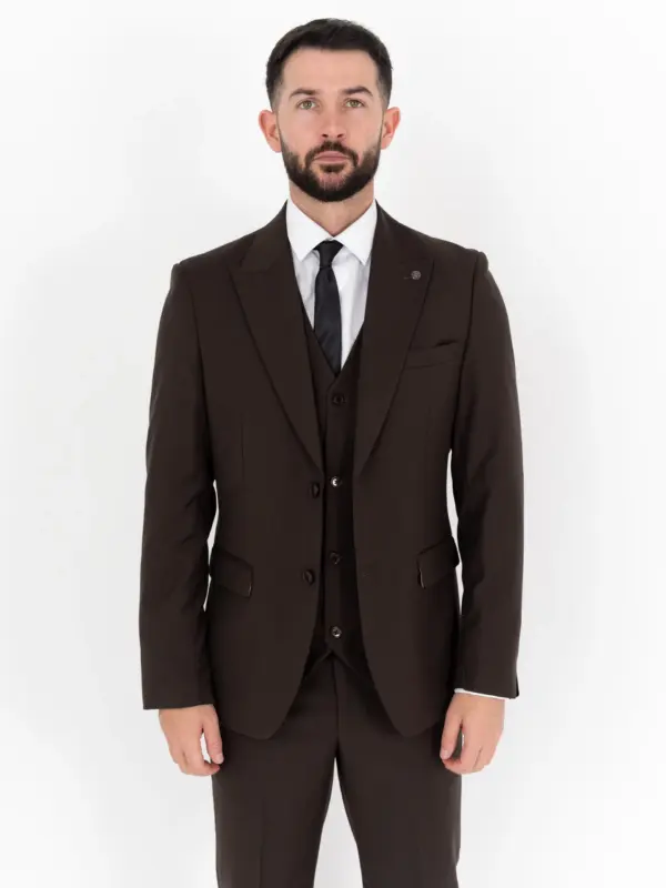 Michael - Brown Three Piece Suit 15 Michael - brown three piece suit