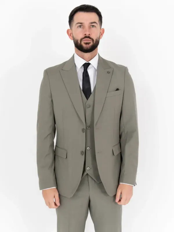 Michael - Olive Three Piece Suit 15 Michael - olive three piece suit