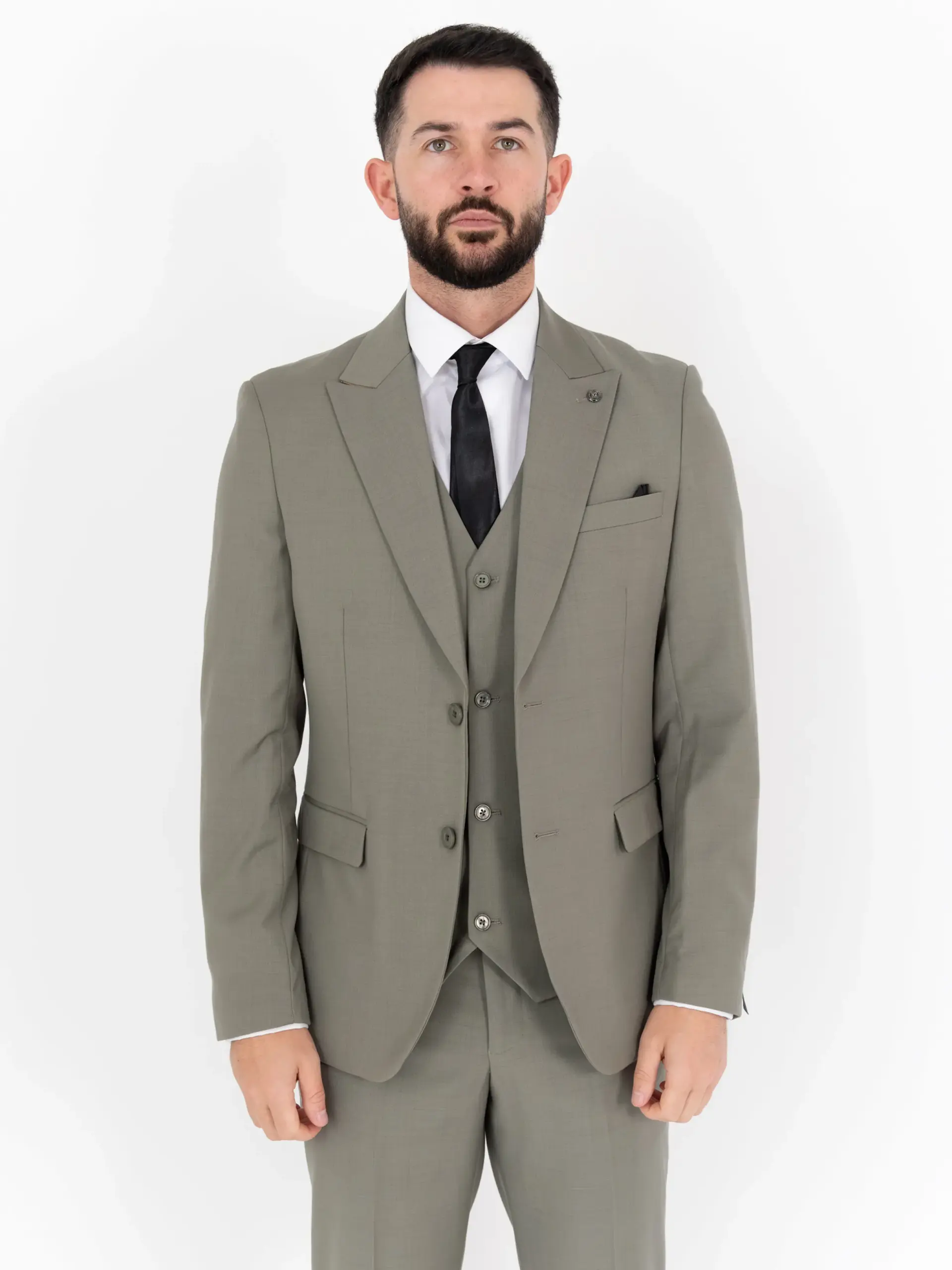 Michael - Olive Three Piece Suit 2 Michael - olive three piece suit - image 2