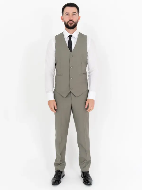Michael - Olive Three Piece Suit 20 Michael - olive three piece suit