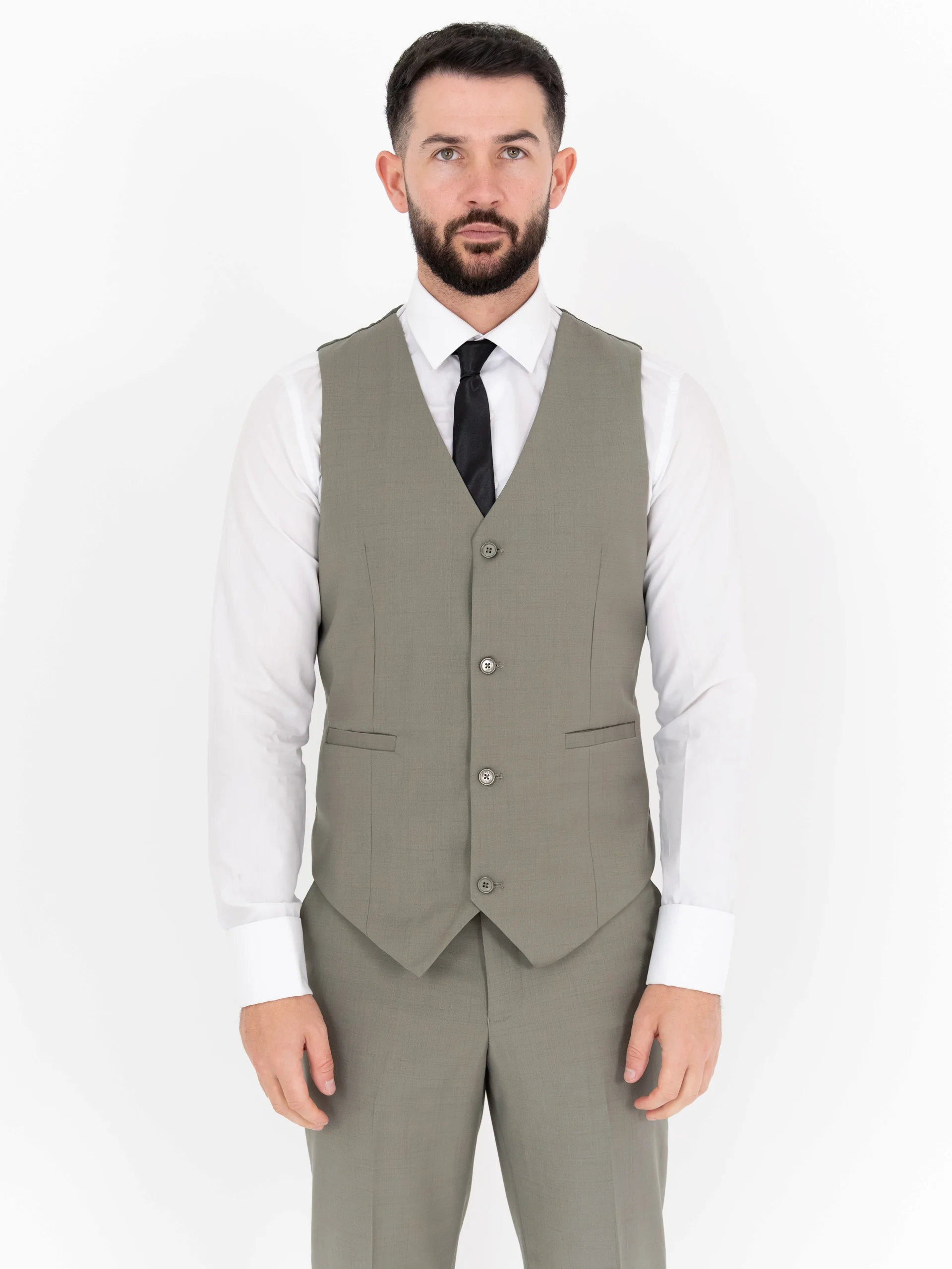 Michael - Olive Three Piece Suit 8 Michael - olive three piece suit - image 8