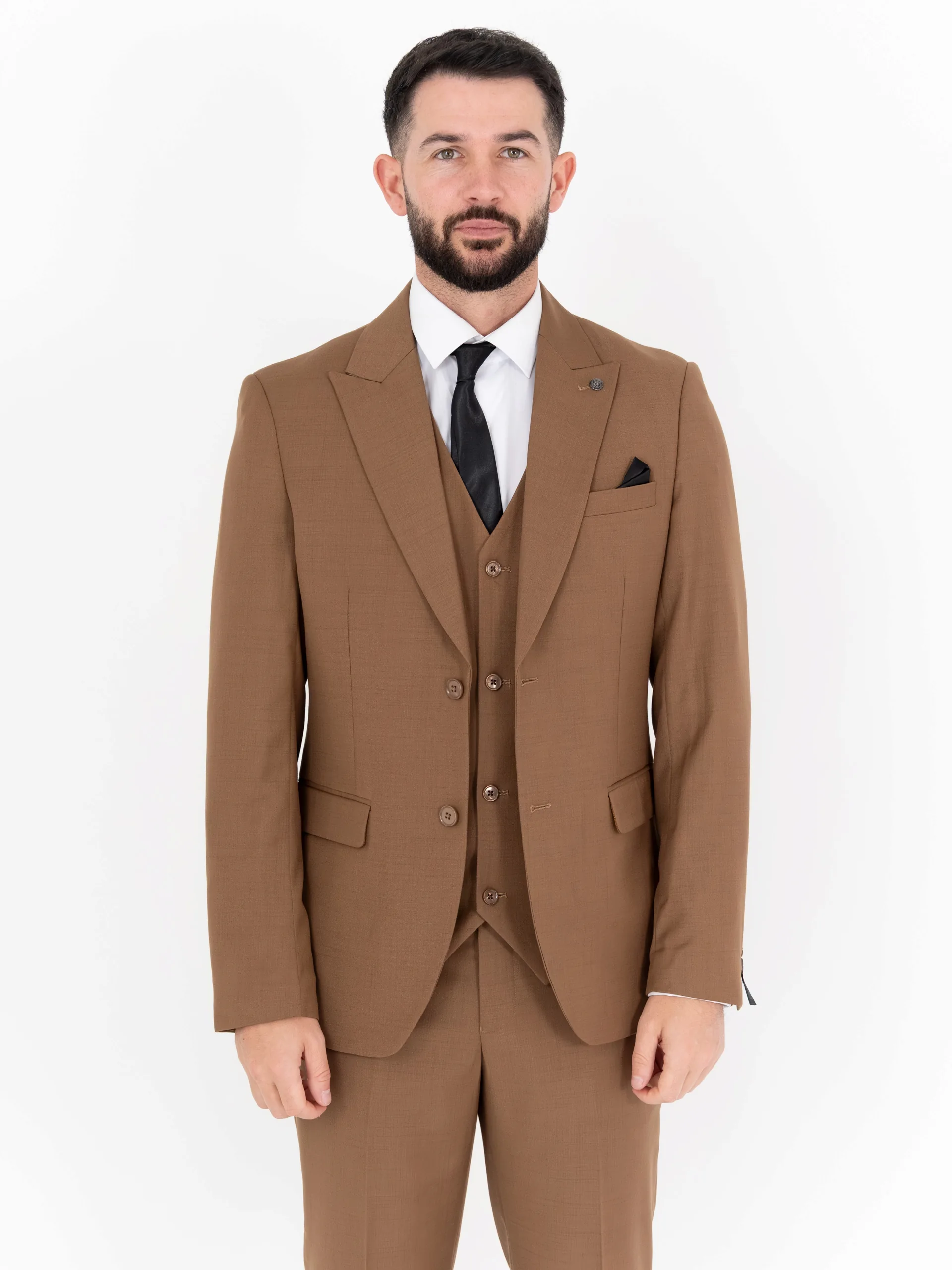 Michael - Tan Three Piece Suit 2 Michael - tan three piece suit - image 2