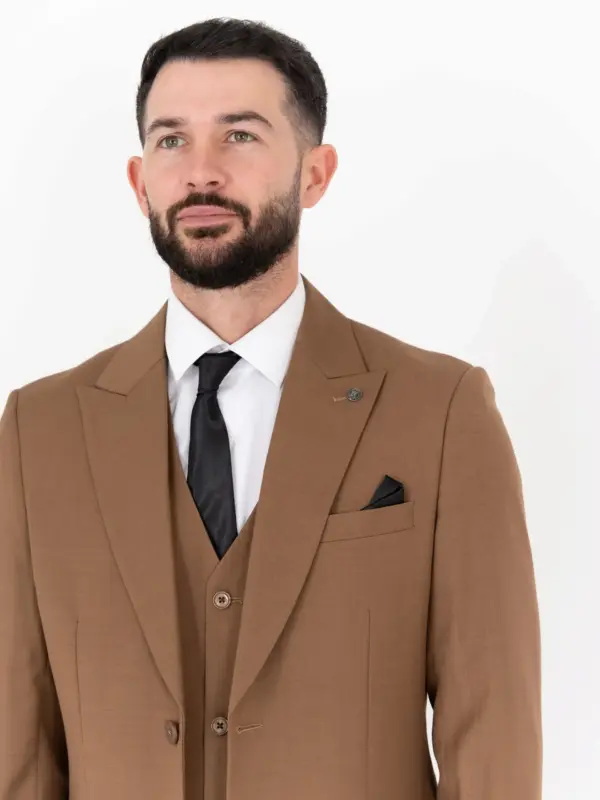 Michael - Tan Three Piece Suit 16 Michael - tan three piece suit