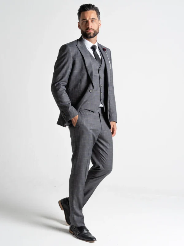 Oxford - Dark Grey With White Checks