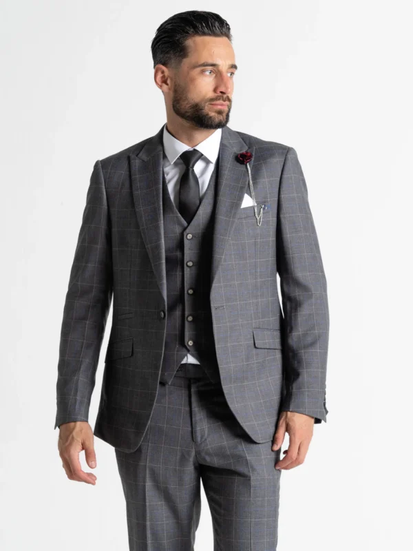 Oxford - Dark Grey With White Checks