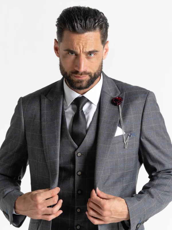 Oxford - Dark Grey With White Checks