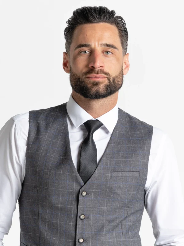 Oxford - Dark Grey With White Checks