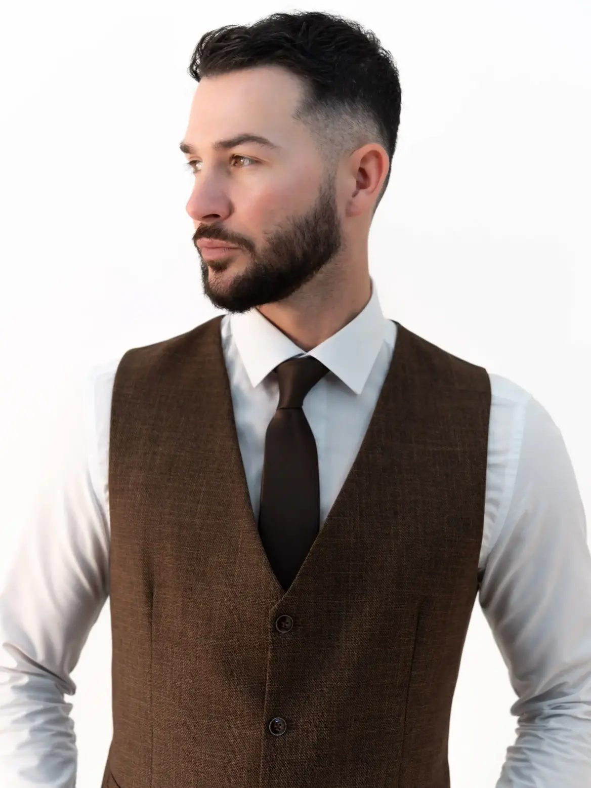 Paolo - Chocolate Brown Three Piece Suit - Image 3