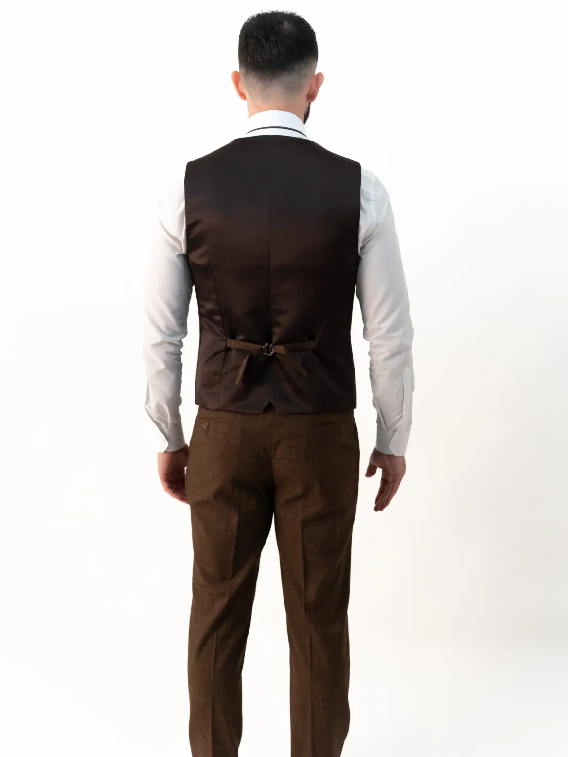 Paolo - Chocolate Brown Three Piece Suit - Image 4