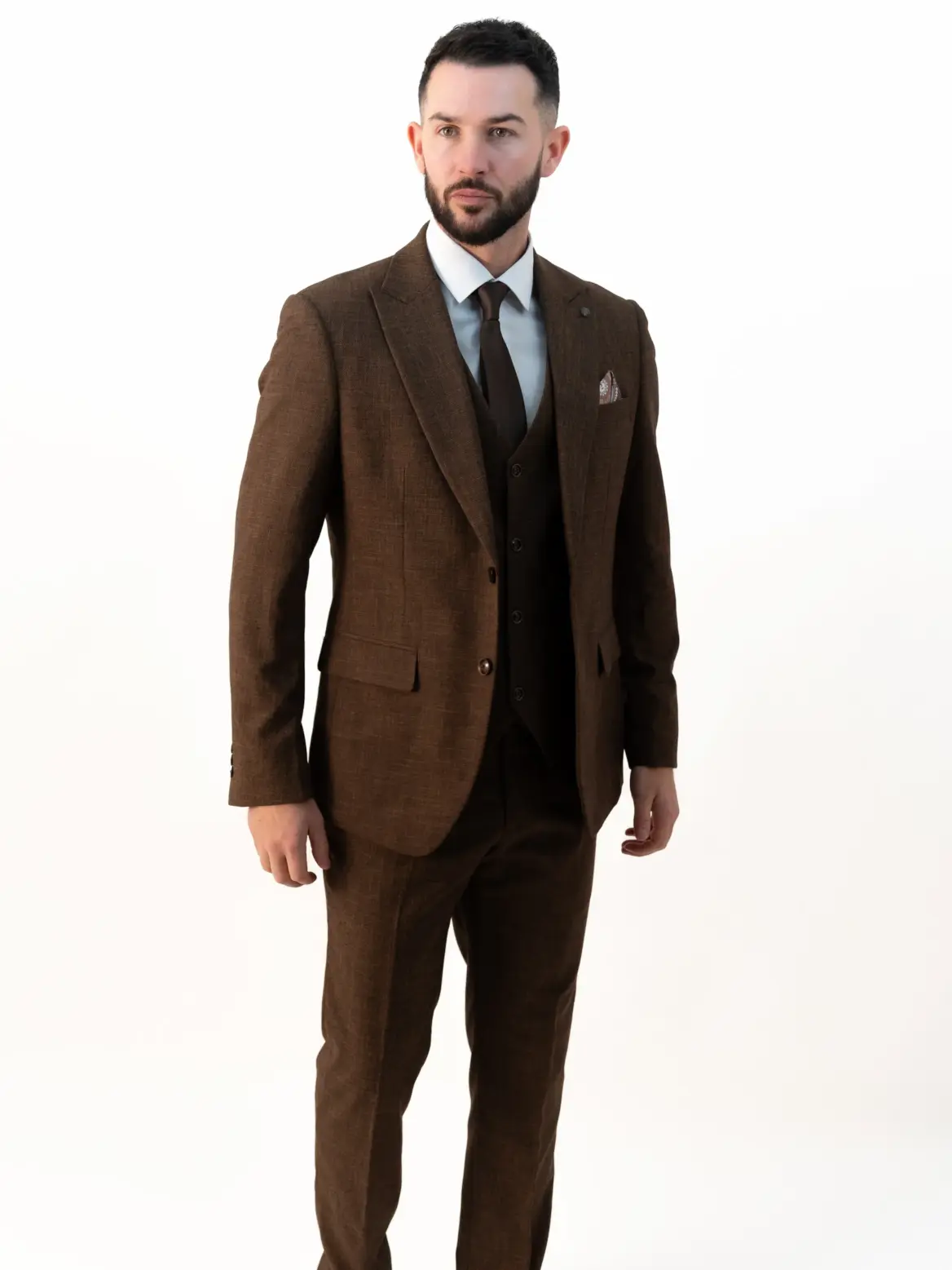 Paolo - Chocolate Brown Three Piece Suit