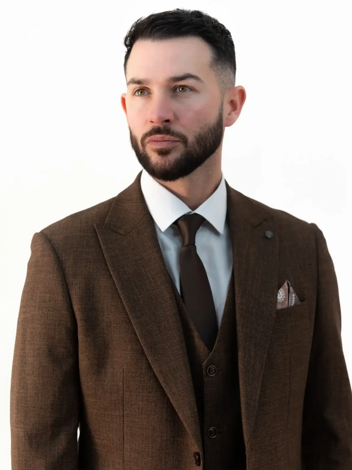 Paolo - Chocolate Brown Three Piece Suit - Image 6