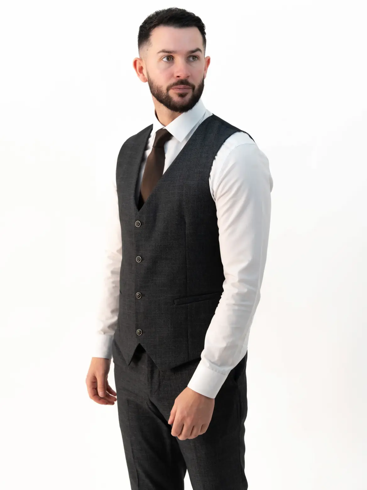 Paolo - Charcoal Three Piece Suit - Image 5