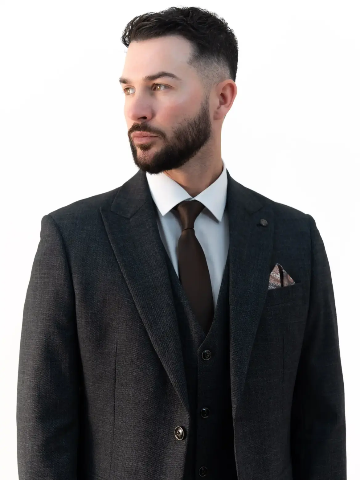 Paolo - Charcoal Three Piece Suit - Image 2