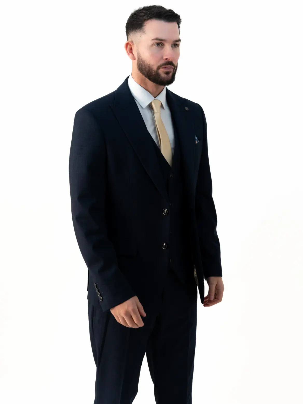 Paolo - Navy Blue Three Piece Suit