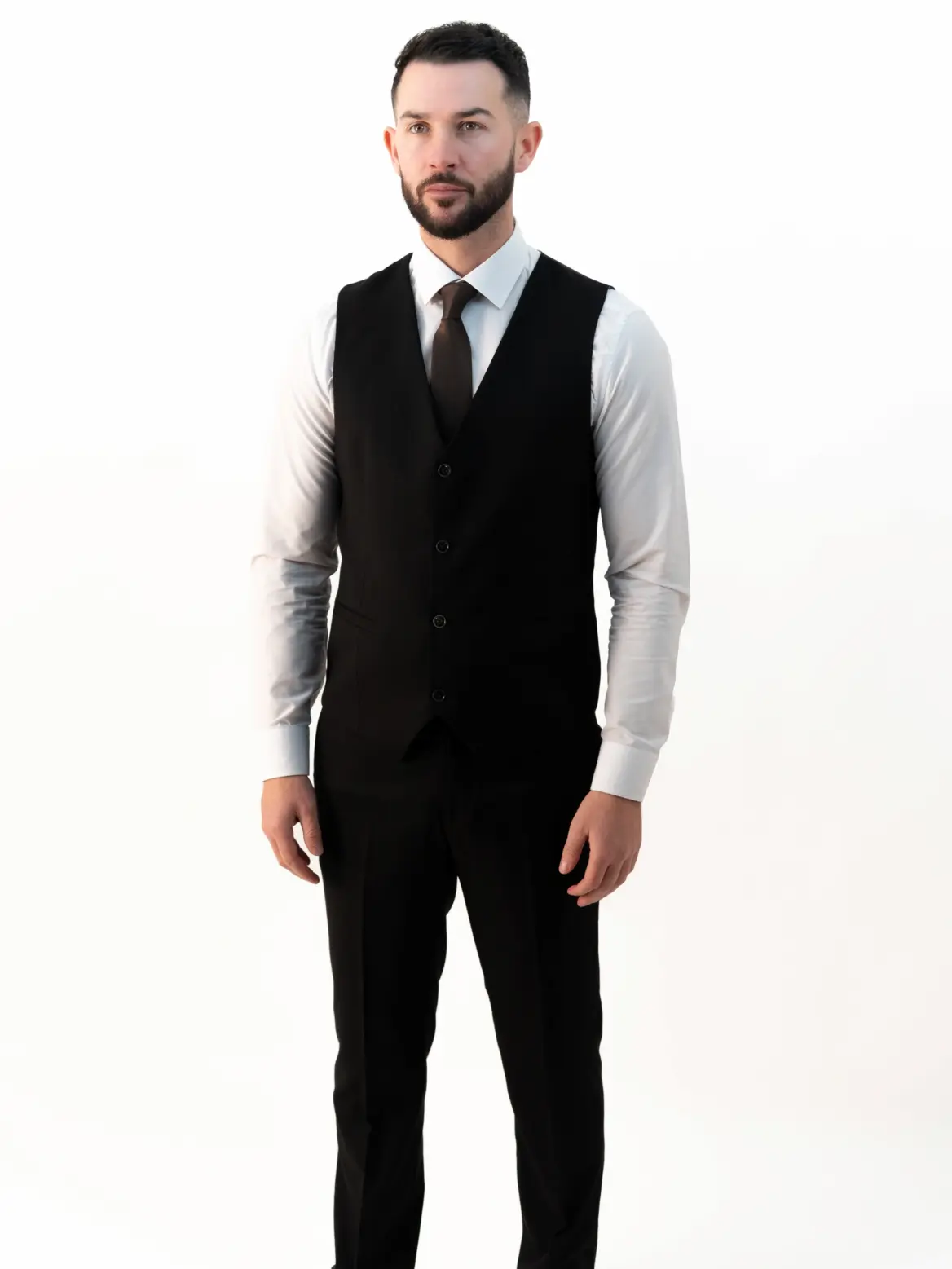 Paolo - Black Three Piece Suit - Image 6