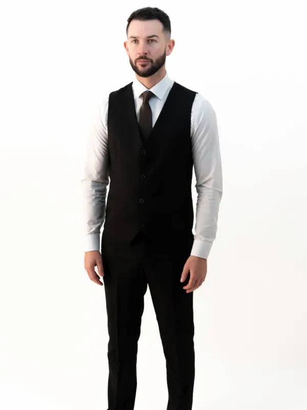 Paolo - Black Three Piece Suit 12 Paolo - Black Three Piece Suit